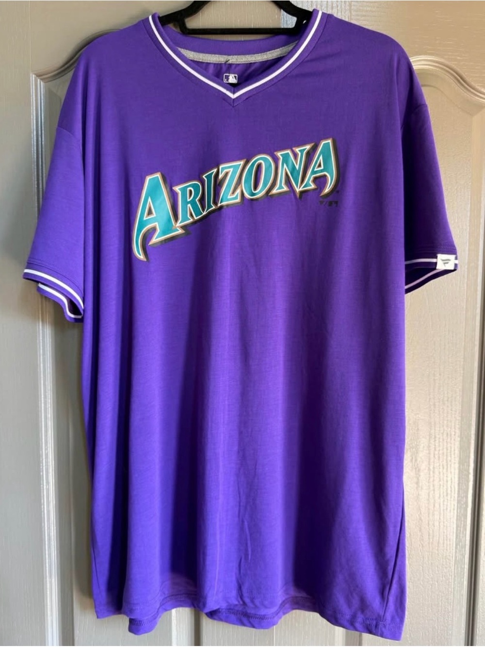 Fanatics Purple Arizona Short Sleeve Team Tee with Teal Logo